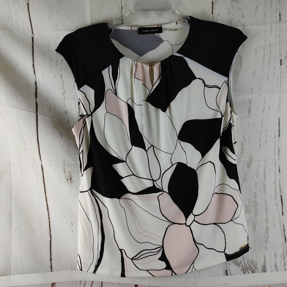 Ivanka Trump Women's Size L Multicolor Sleeveless Blouse